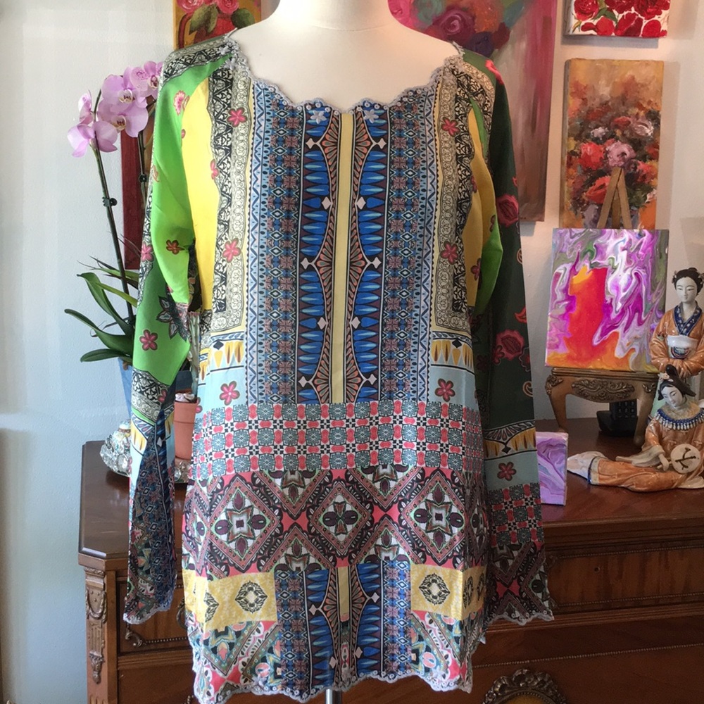 Johnny Was Roni Silk Top